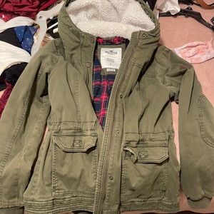 Hollister army green jacket